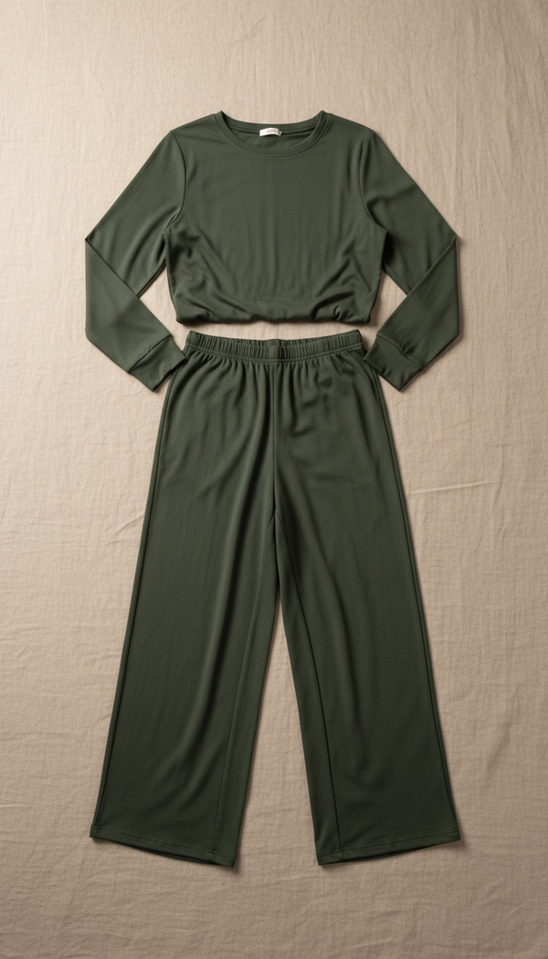 Olive Green Modal Co-ord Set