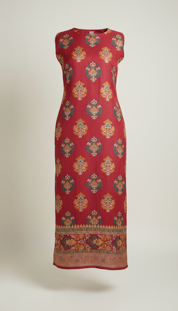 Mulberry Red Motif Kurti